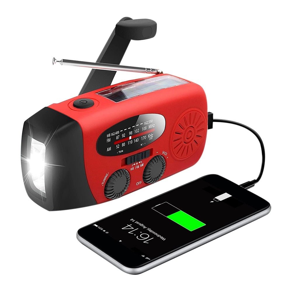Nokmo | All-in-One Emergency Radio with Solar Power and Power Bank – Be Prepared Anytime, Anywhere