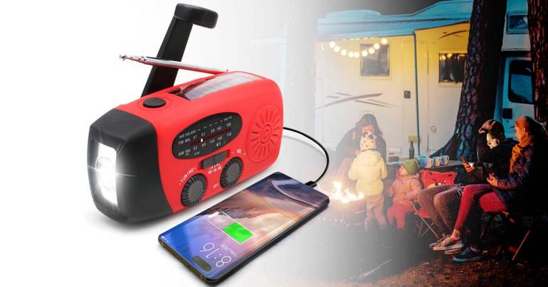 Nokmo | All-in-One Emergency Radio with Solar Power and Power Bank – Be Prepared Anytime, Anywhere