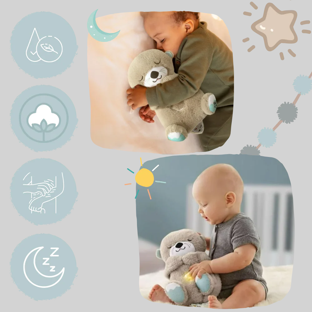 Nokmo | Baby Otter Plush with Gentle Sound & Pulse