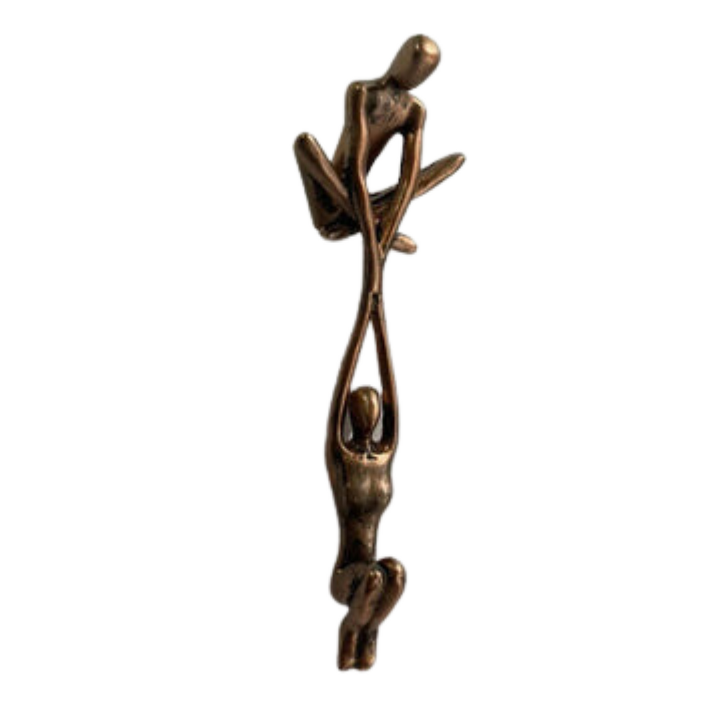 Nokmo | Balancing Couple Sculpture | Abstract Figurative Decor | Tabletop Ornament