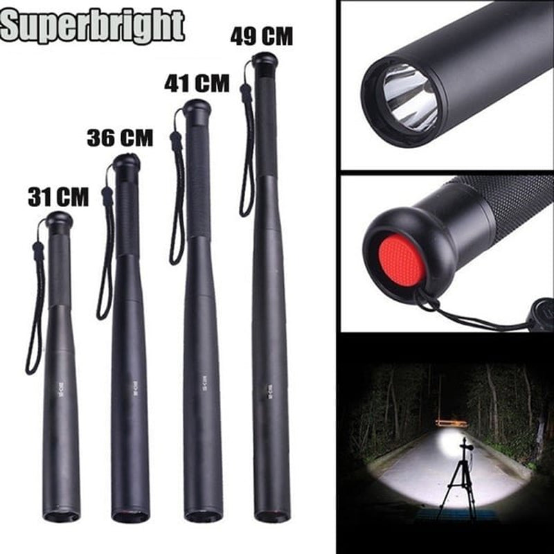 Nokmo | Baseball Bat Shaped LED Flashlight | Aluminum Alloy, 3 Lighting Modes | Emergency & Utility Use