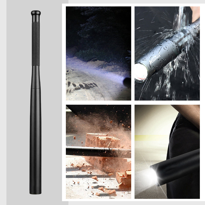 Nokmo | Baseball Bat Shaped LED Flashlight | Aluminum Alloy, 3 Lighting Modes | Emergency & Utility Use