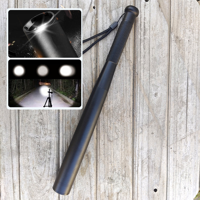 Nokmo | Baseball Bat Shaped LED Flashlight | Aluminum Alloy, 3 Lighting Modes | Emergency & Utility Use