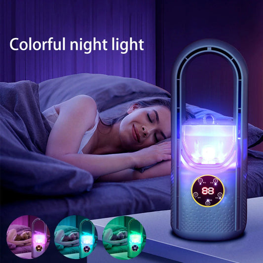 Nokmo | Bladeless Portable Fan with Night Light & LED Display