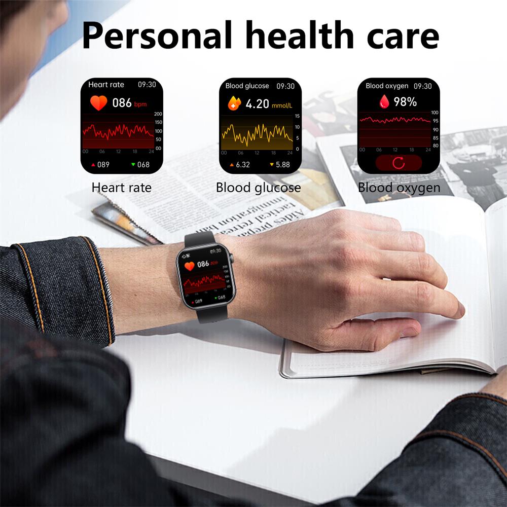 Nokmo | Blood Sugar Blood Pressure Blood Oxygen Sleep Monitor Waterproof Smartwatch