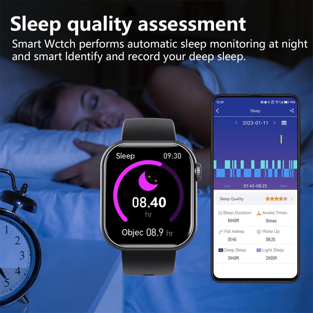 Nokmo | Blood Sugar Blood Pressure Blood Oxygen Sleep Monitor Waterproof Smartwatch
