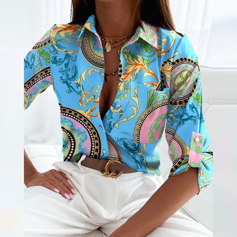 Nokmo Blouse with Lapel Collar