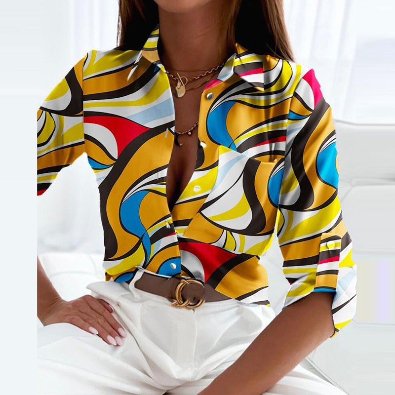 Nokmo Blouse with Lapel Collar