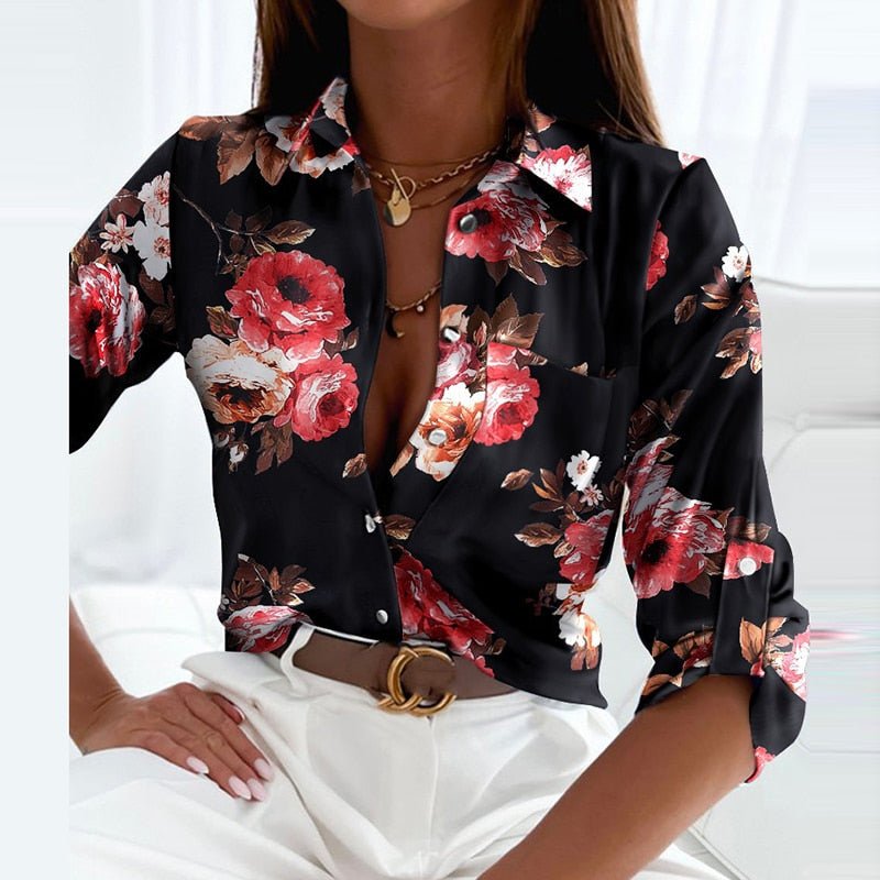 Nokmo Blouse with Lapel Collar