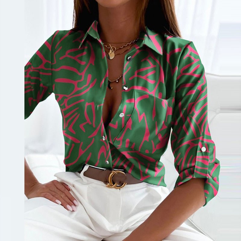 Nokmo Blouse with Lapel Collar