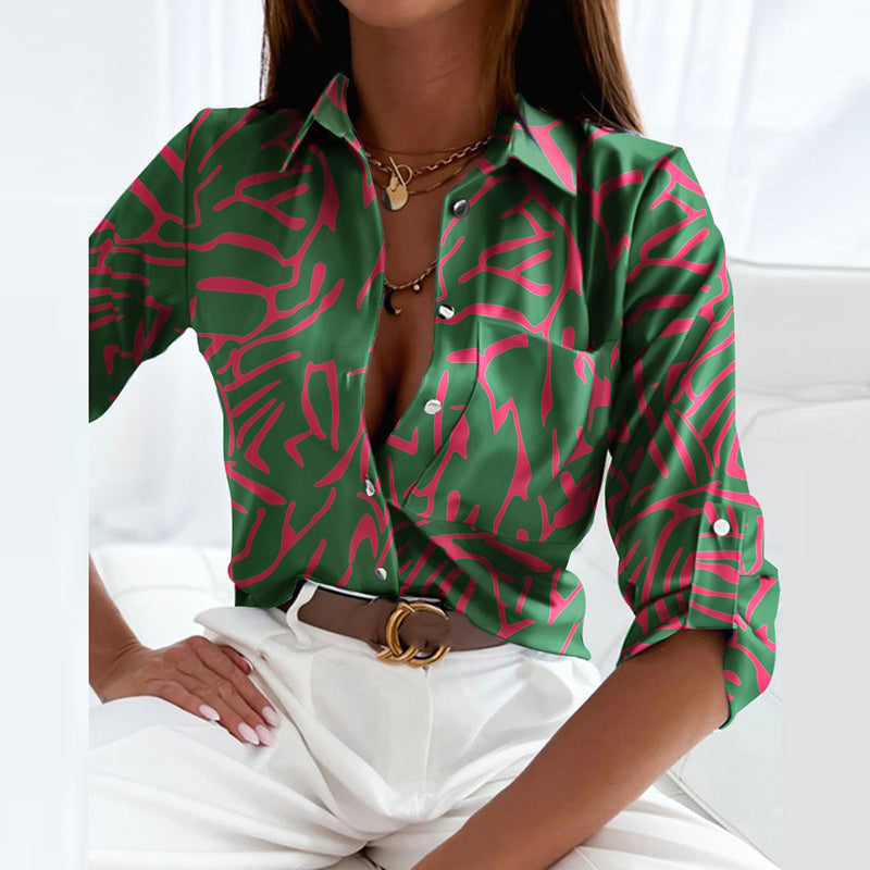 Nokmo Blouse with Lapel Collar
