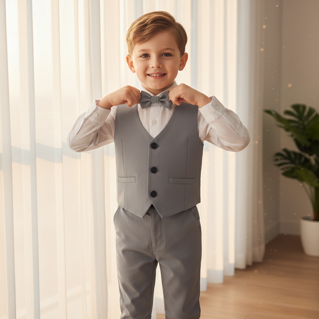 Nokmo | Boys' Formal Cotton Suit Set for Toddlers and Kids