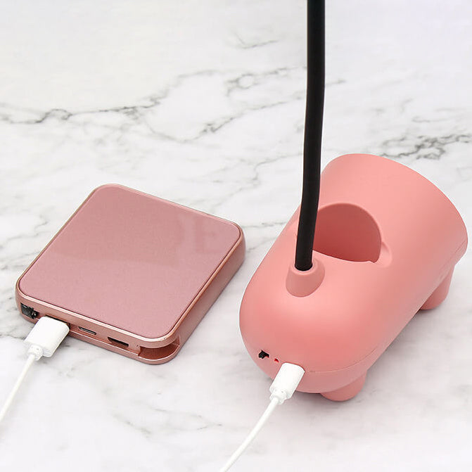 Nokmo | BunnyGlow Creative LED Touch Lamp with Pen Holder | USB Charging Function | Desk Lamp | Children's Room Decor