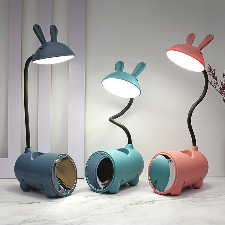 Nokmo | BunnyGlow Creative LED Touch Lamp with Pen Holder | USB Charging Function | Desk Lamp | Children's Room Decor
