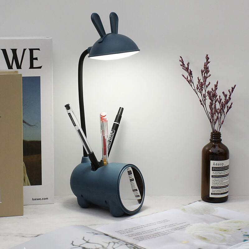 Nokmo | BunnyGlow Creative LED Touch Lamp with Pen Holder | USB Charging Function | Desk Lamp | Children's Room Decor
