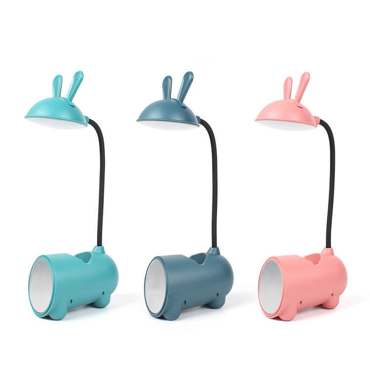 Nokmo | BunnyGlow Creative LED Touch Lamp with Pen Holder | USB Charging Function | Desk Lamp | Children's Room Decor
