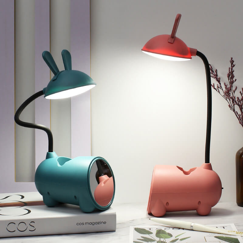 Nokmo | BunnyGlow Creative LED Touch Lamp with Pen Holder | USB Charging Function | Desk Lamp | Children's Room Decor