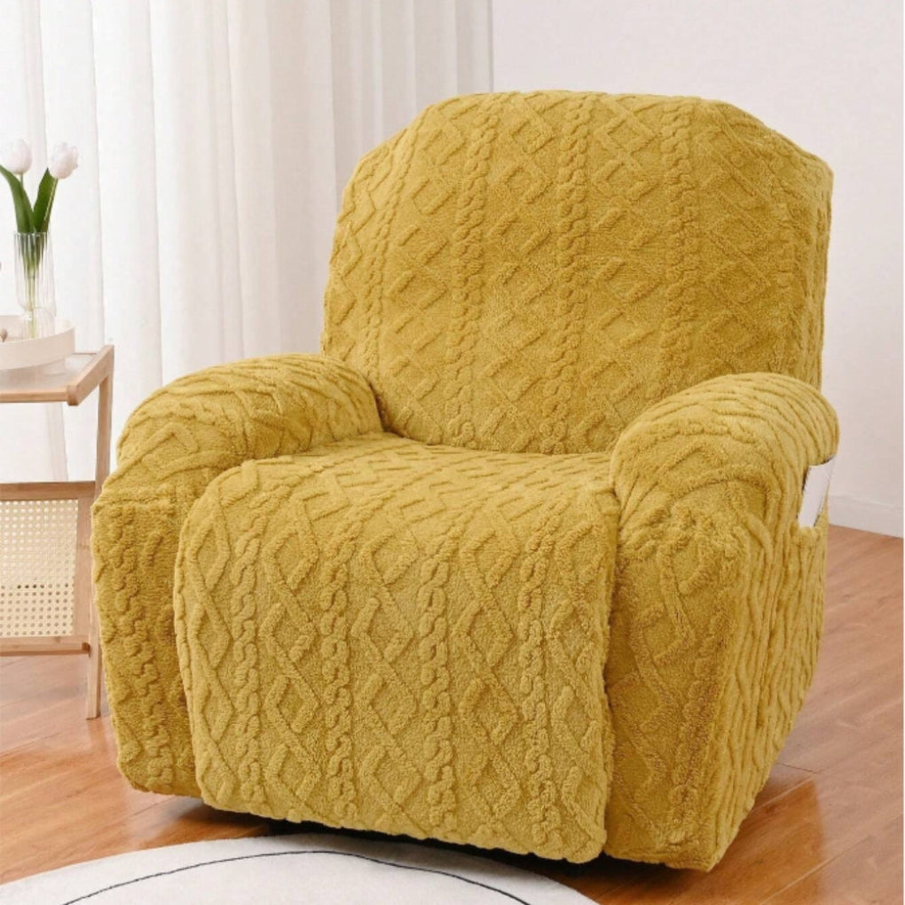 Nokmo | Cable Knit Recliner Cover with Pockets