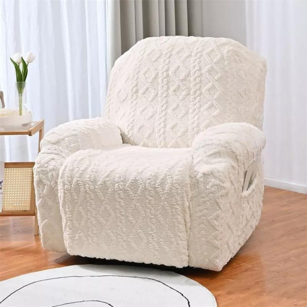 Nokmo | Cable Knit Recliner Cover with Pockets