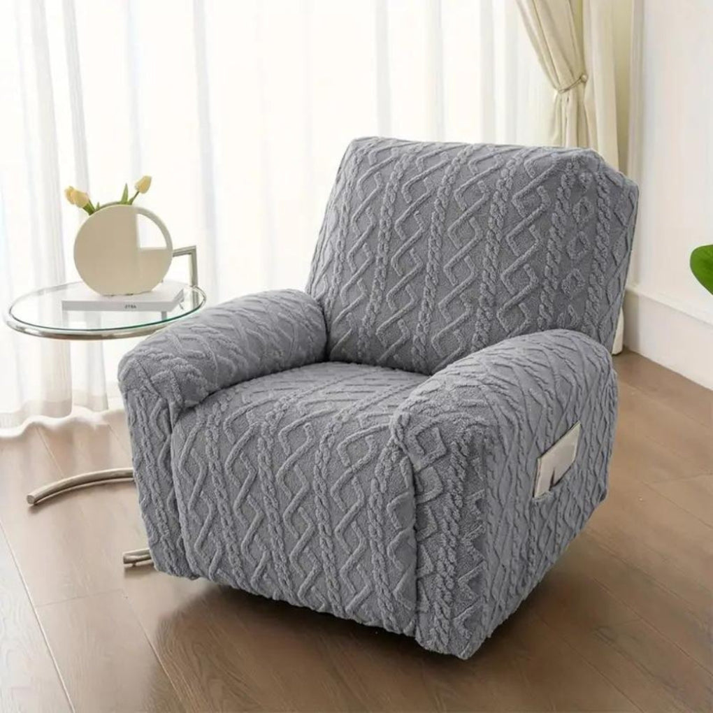 Nokmo | Cable Knit Recliner Cover with Pockets