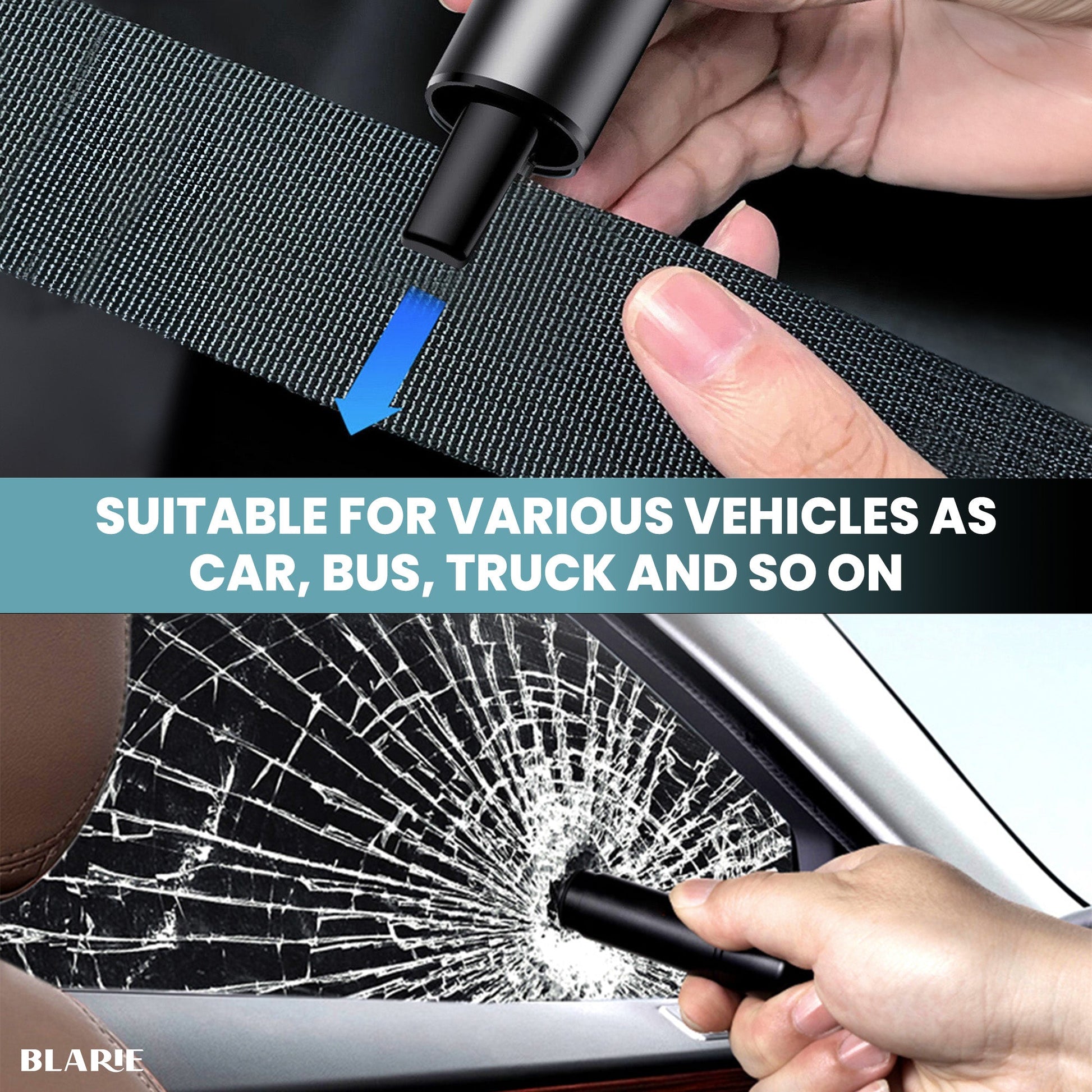Nokmo | Car Safety Hammer – Essential Car Escape Tool & Window Breaker for Emergencies
