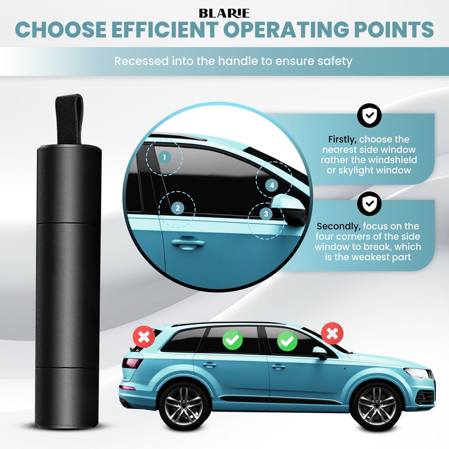 Nokmo | Car Safety Hammer – Essential Car Escape Tool & Window Breaker for Emergencies