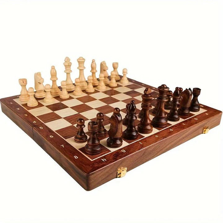 Nokmo | Chess Set in Premium Wood | Foldable with Magnetic Lock