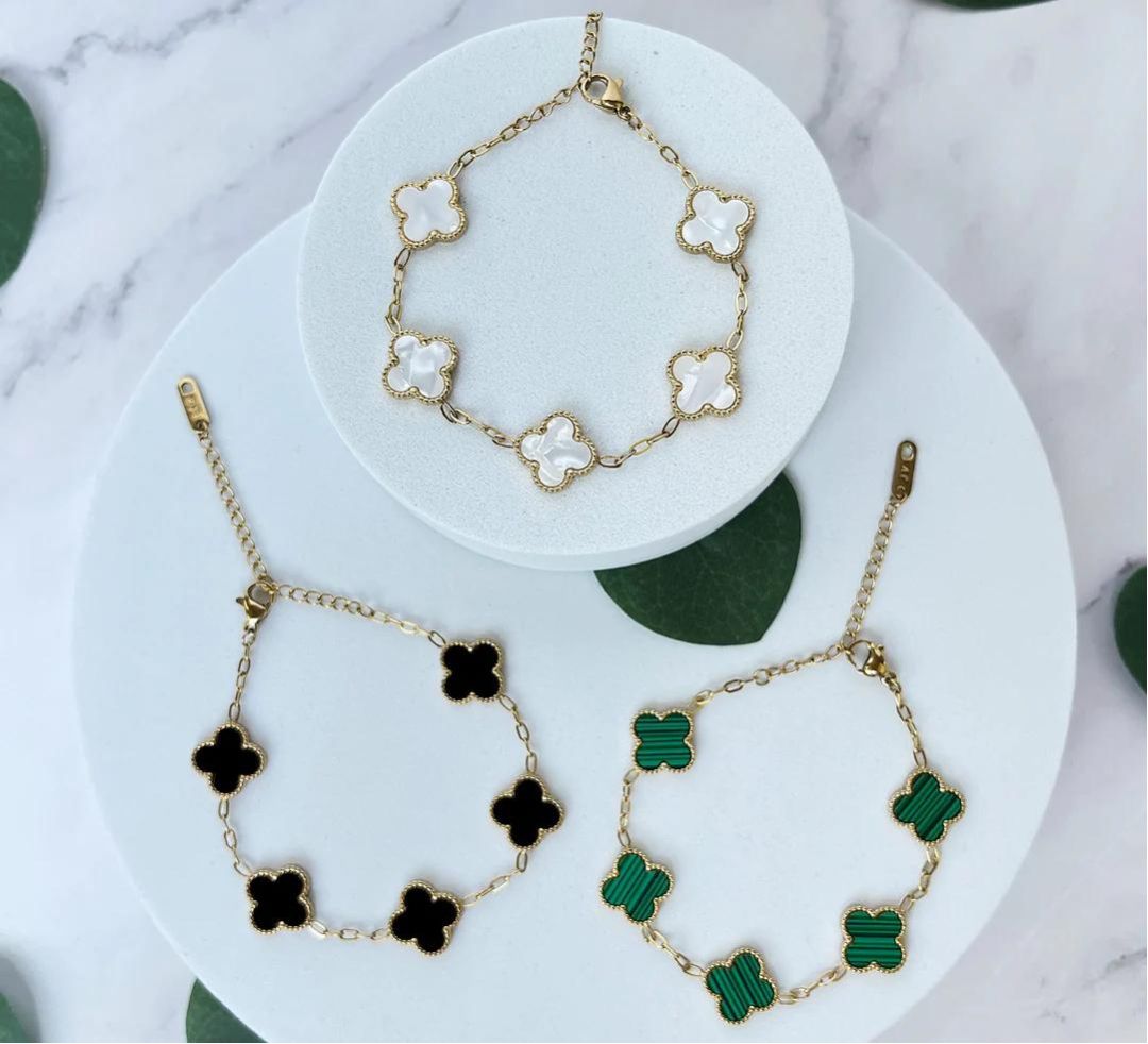 Nokmo | Clover Luck Bracelet | Elegant and Hypoallergenic | Adjustable