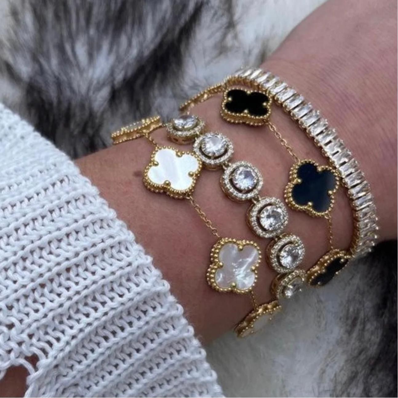 Nokmo | Clover Luck Bracelet | Elegant and Hypoallergenic | Adjustable
