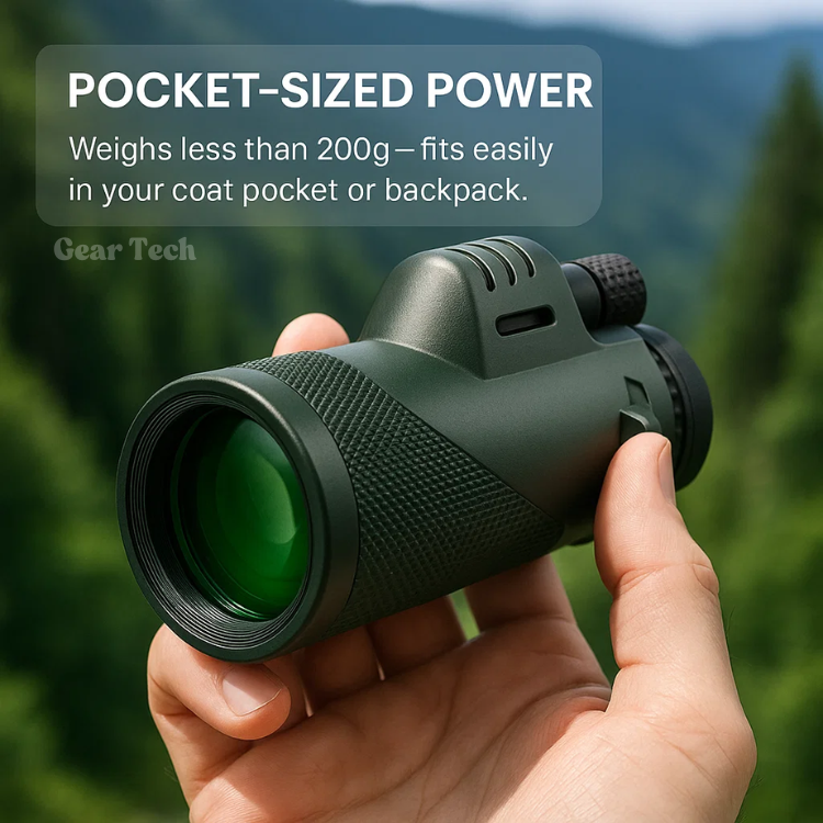 Nokmo | Compact Ultra-Zoom Monocular | HD Lens, Lightweight & Perfect for Hiking, Birdwatching, and Sports Events