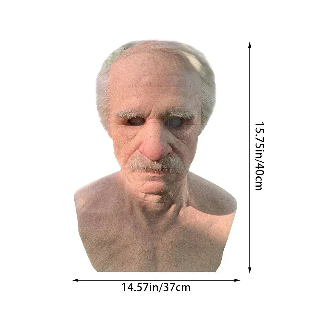 Nokmo | Creepy Old Man Mask – Realistic Latex Halloween Mask for Adults