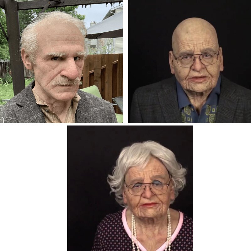 Nokmo | Creepy Old Man Mask – Realistic Latex Halloween Mask for Adults