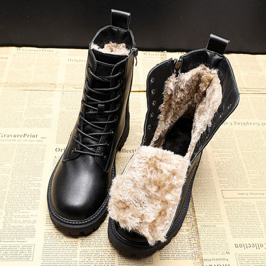 Nokmo Delphine – Winter Boots Made of Black Leather