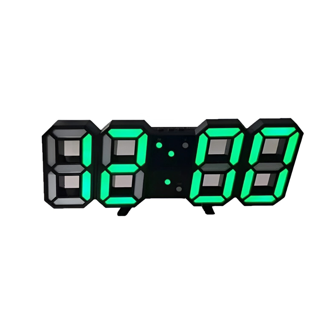Nokmo | Designer LED 3D Wall Clock with Digital Display and Intuitive Operation