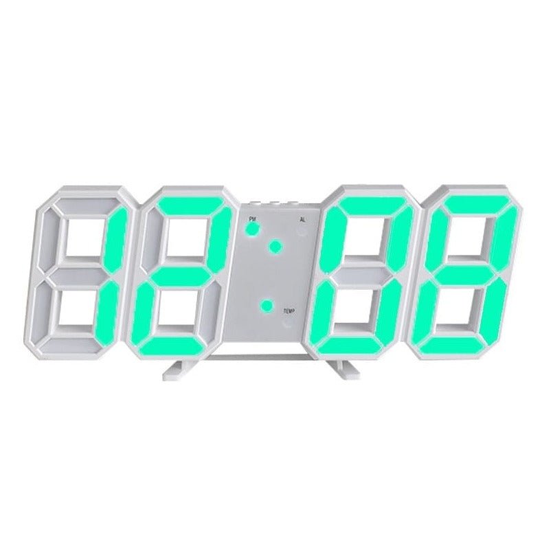 Nokmo | Digital 3D LED Wall Clock – Modern Design with Dimming Function and Optimal Visibility