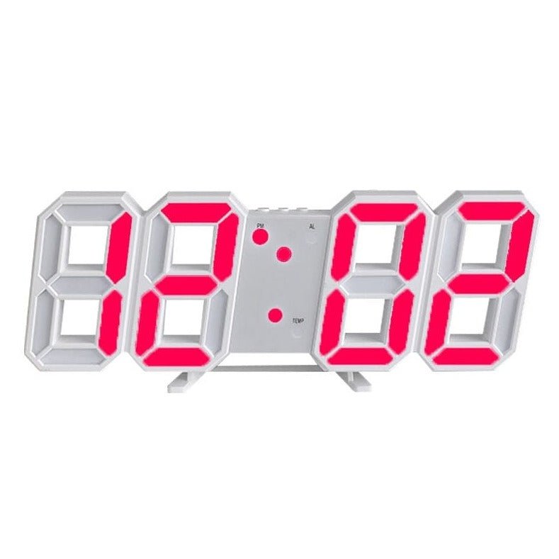 Nokmo | Digital 3D LED Wall Clock – Modern Design with Dimming Function and Optimal Visibility