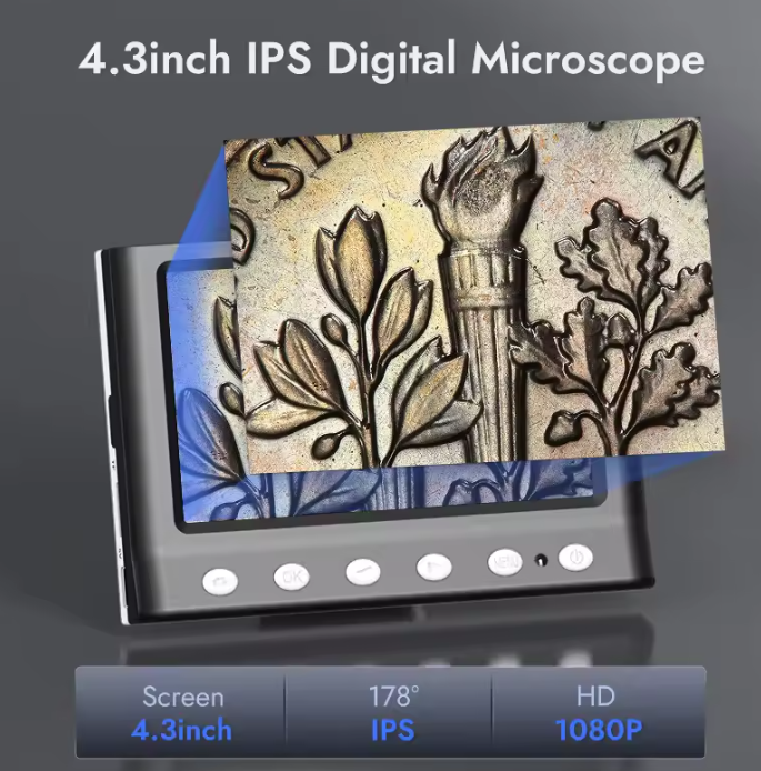 Nokmo | Digital Microscope with 4.3'' Screen – 1000X Magnification