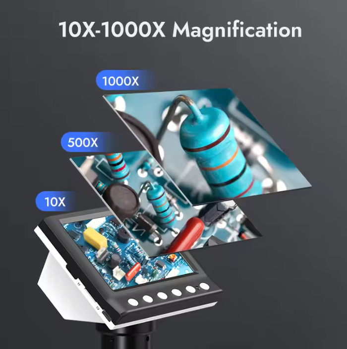 Nokmo | Digital Microscope with 4.3'' Screen – 1000X Magnification