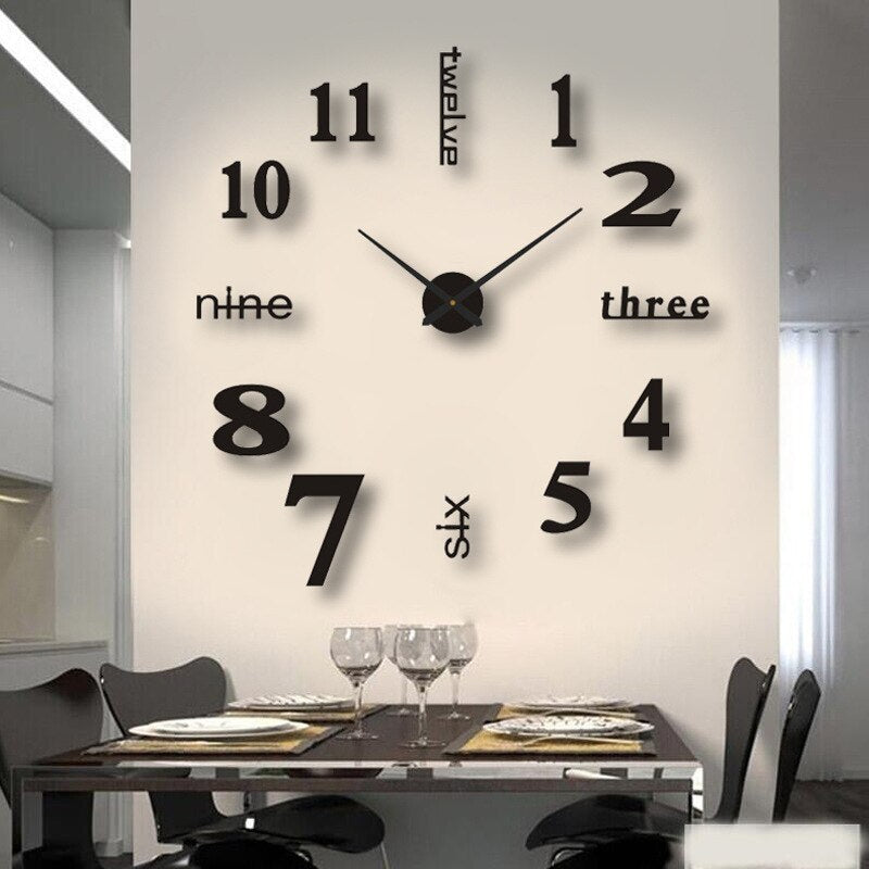 Nokmo | DIY Wall Clock with Arabic Numerals - Frameless Design