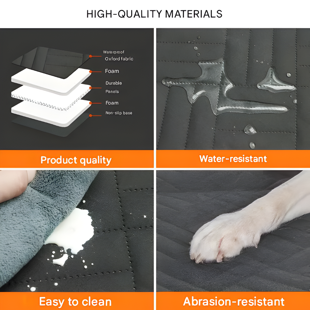 Nokmo | Dog Car Seat Hammock Quilted Back Seat Protector