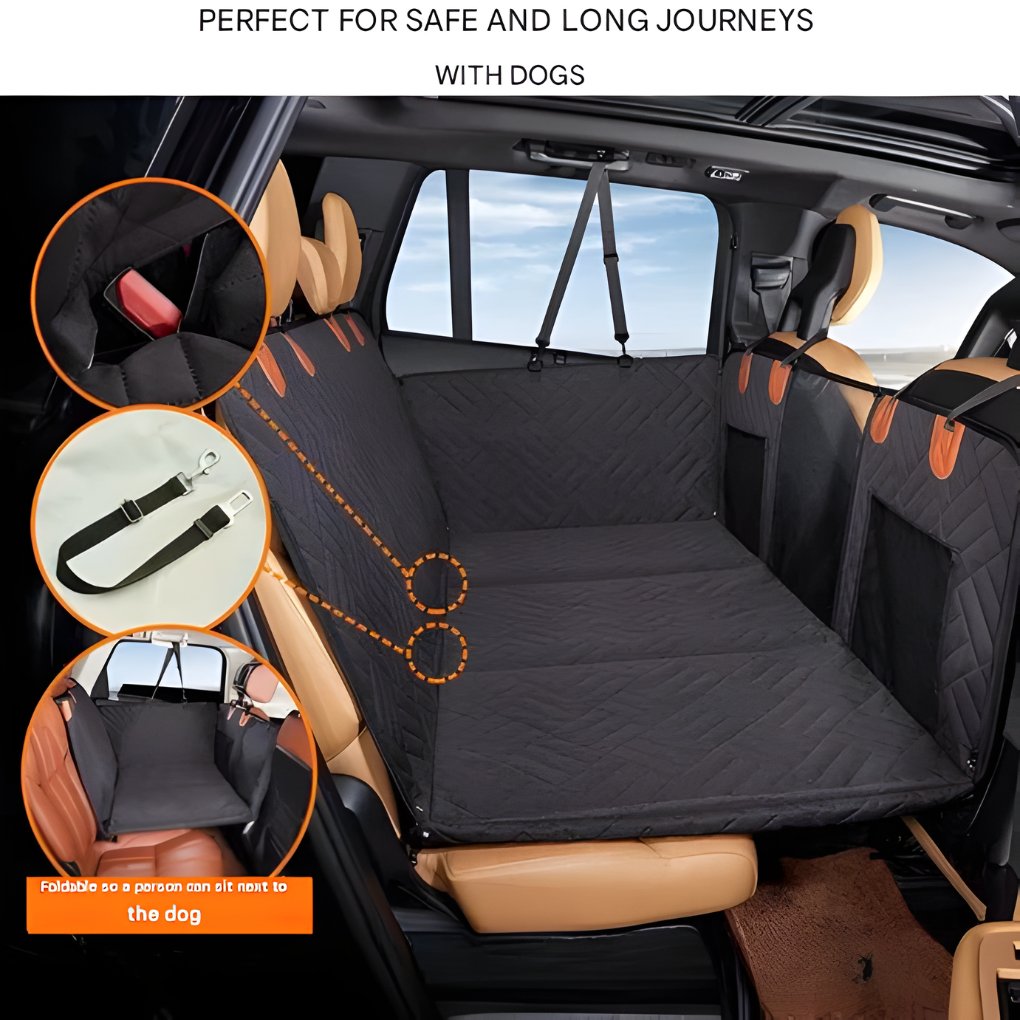 Nokmo | Dog Car Seat Hammock Quilted Back Seat Protector