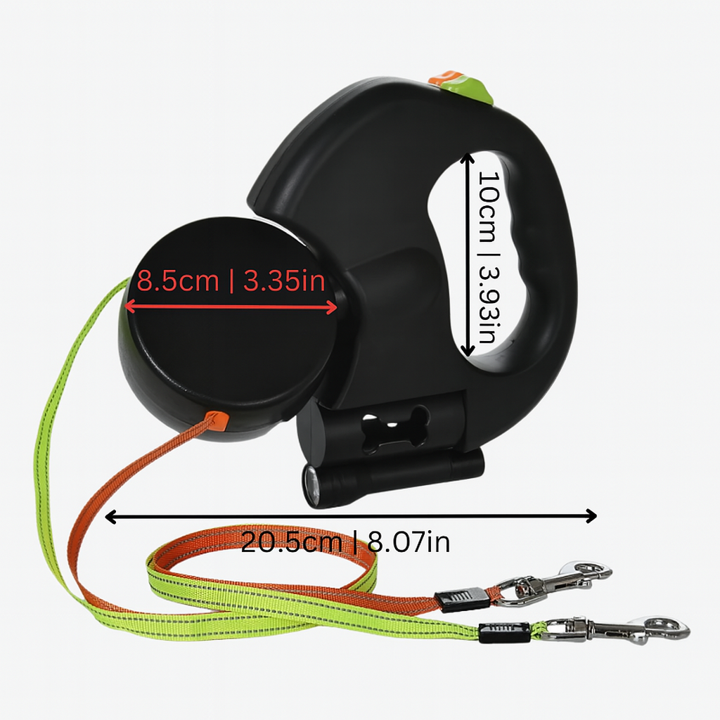 Nokmo | Dual Retractable Dog Leash with 360° Swivel