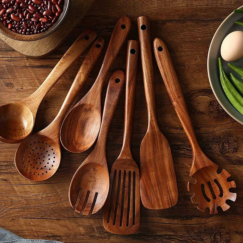 Nokmo | Ecochef – Teak Tree Kitchen Utensil Set