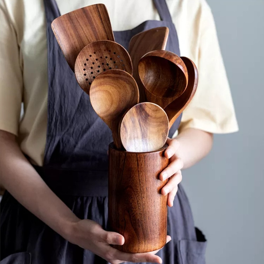 Nokmo | Ecochef – Teak Tree Kitchen Utensil Set