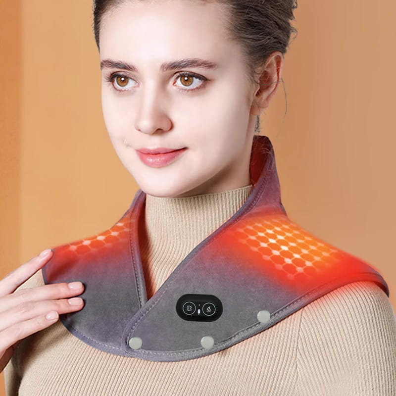 Nokmo - Electric Heating Pad for Neck and Shoulders with Vibration