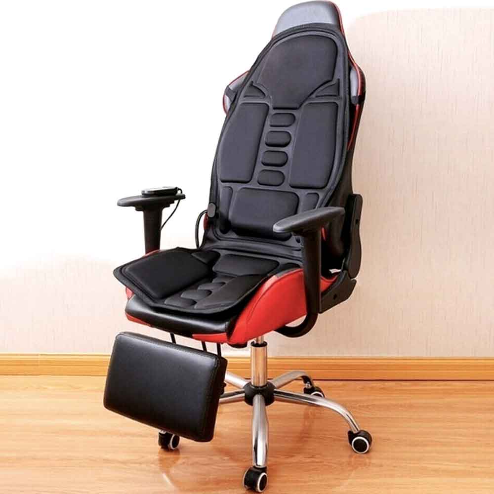 Nokmo | Ergonomic Massage Seat Cushion | Shiatsu & Vibration Massage for Neck, Back & Thighs | Optional Heat Function | Includes Car Adapter & Remote Control
