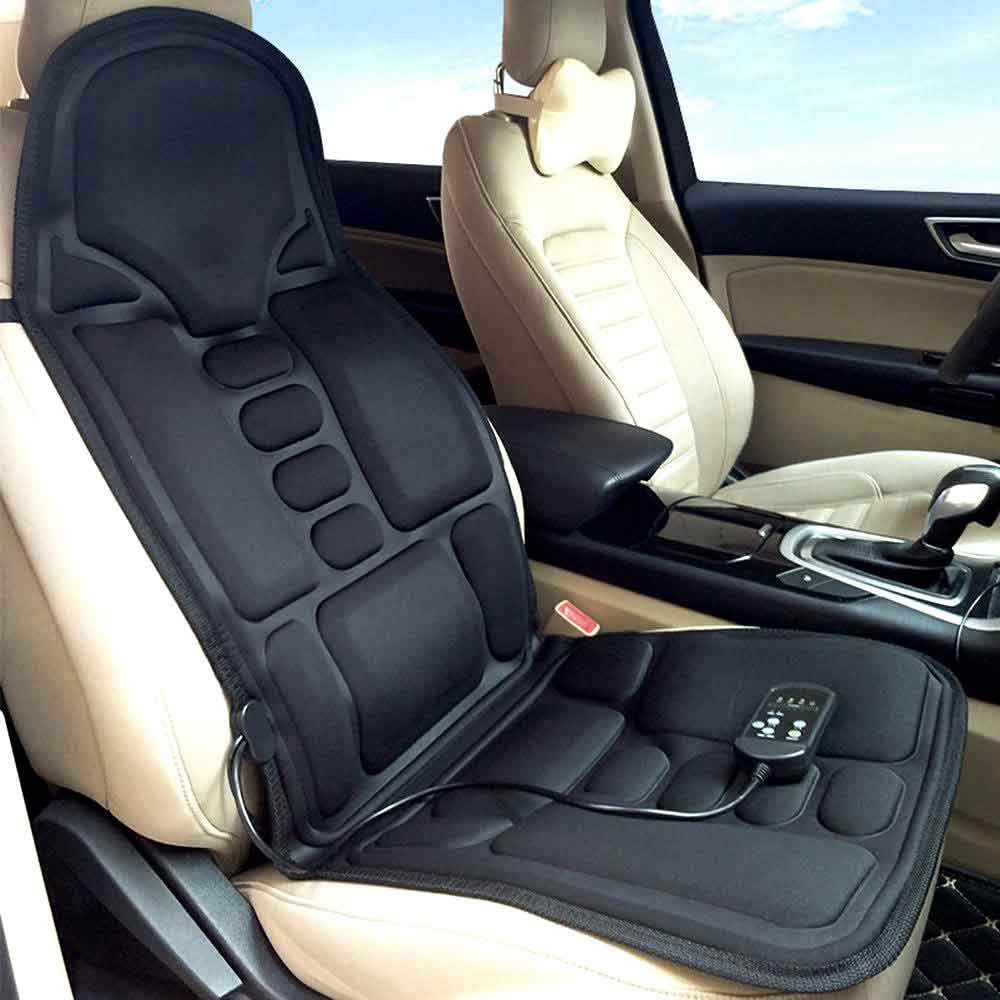 Nokmo | Ergonomic Massage Seat Cushion | Shiatsu & Vibration Massage for Neck, Back & Thighs | Optional Heat Function | Includes Car Adapter & Remote Control