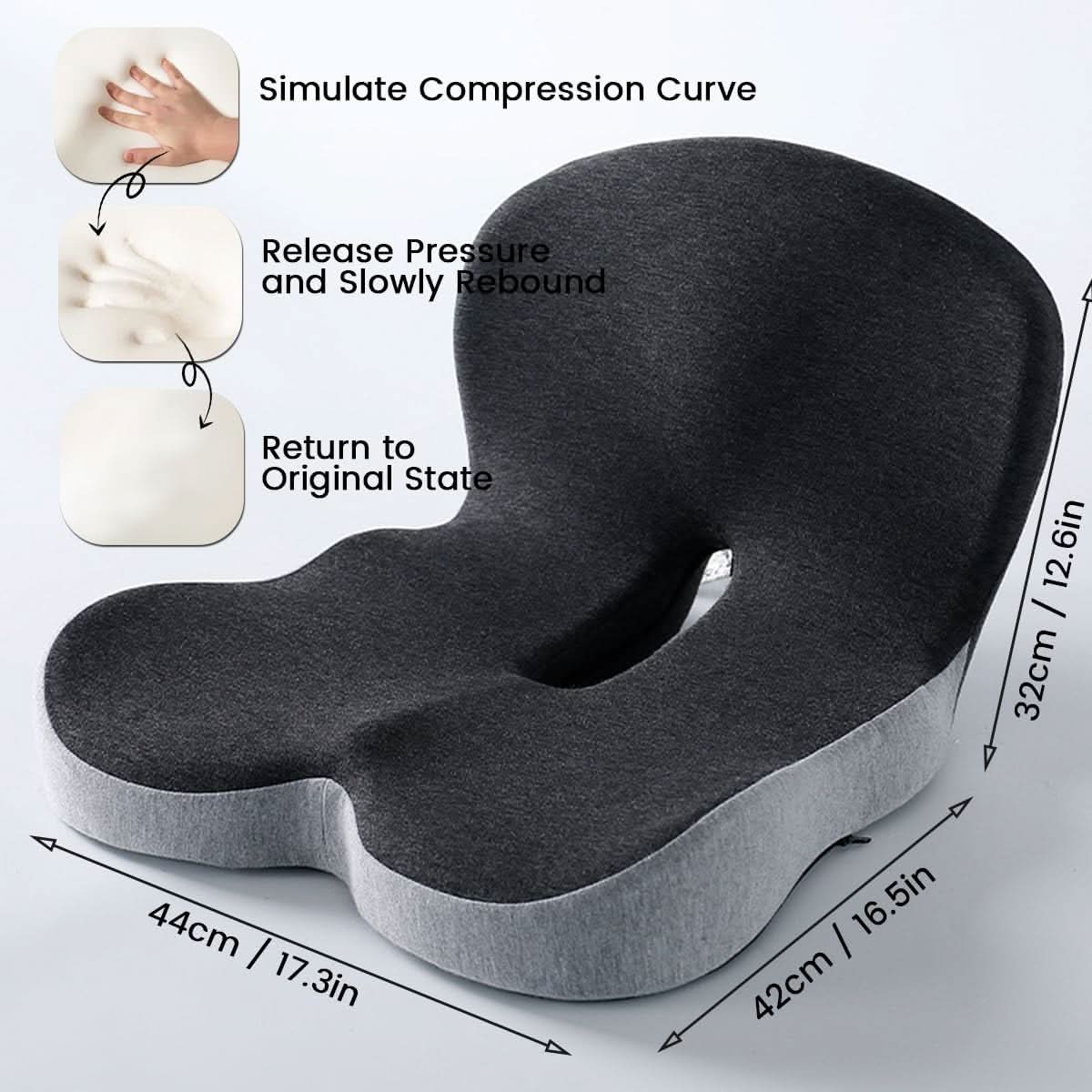 Nokmo | Ergonomic Seat Cushion with Lumbar Support