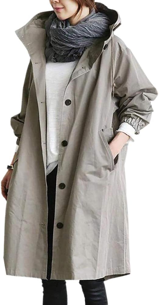 Nokmo | Fashionable Long Trench Coat for Women Transition Season 2023