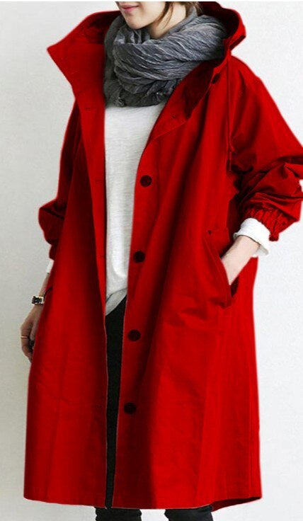 Nokmo | Fashionable Long Trench Coat for Women Transition Season 2023